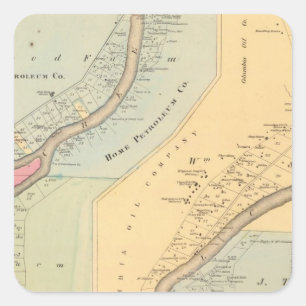 Oil Creek Crawford County and Venango County Pa Square Sticker