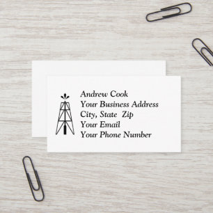 Oil Derrick Business Card