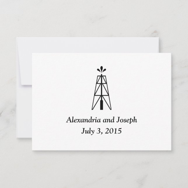 Oil Derrick Wedding | RSVP Insert (Front)