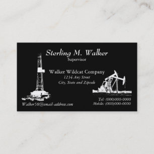 Oil Drilling Rig and Oil Pumping Units Business Card