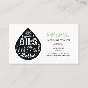 Oil Drop Essential Oils Business Cards