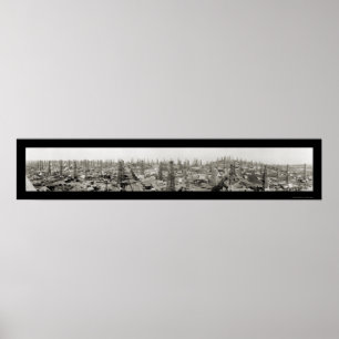 Oil Field Long Beach Photo 1923 Poster