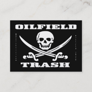 Oil Field Trash,Jolly Roger,Business Cards,Oil Business Card
