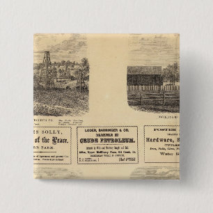 Oil fields, residence 15 cm square badge