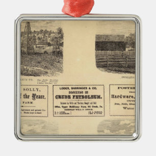 Oil fields, residence metal tree decoration