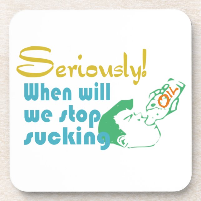 Oil Gas humour Cork Coaster (Front)