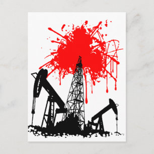 Oil of blood postcard