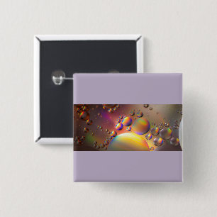 Oil on water 15 cm square badge