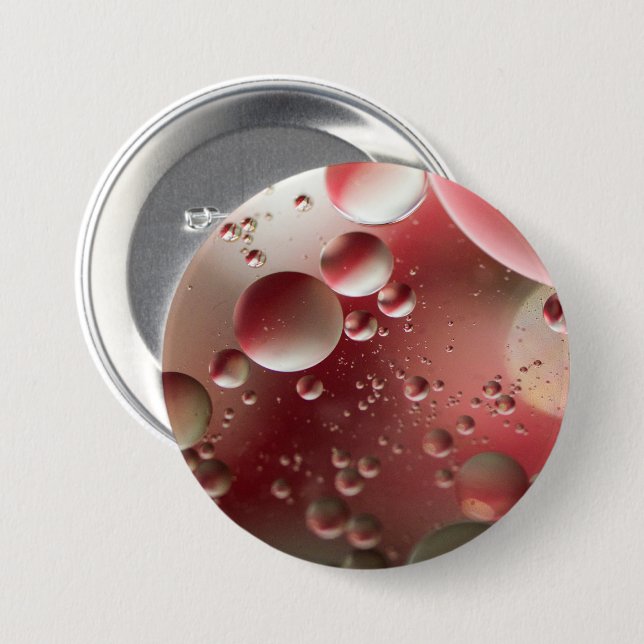 Oil on water 7.5 cm round badge (Front & Back)