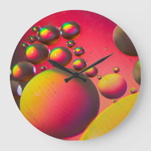 Oil on water large clock