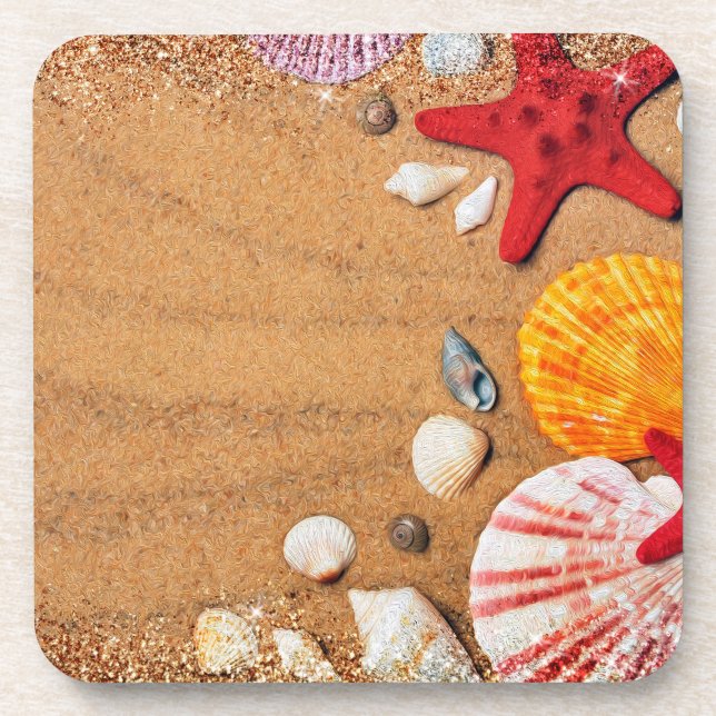Oil Paint Beach Life Coaster (Front)