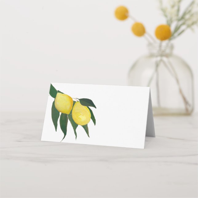 Oil Painted Lemon place cards (Front)