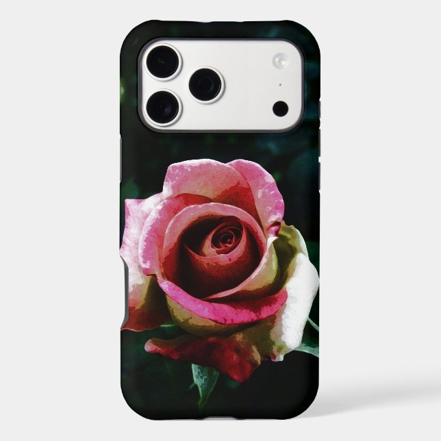 Oil painted red rose (Back)