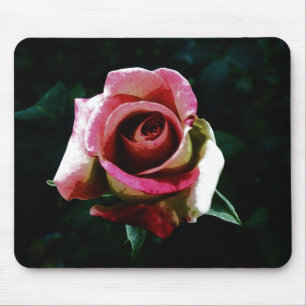 Oil Painted Rose Mouse Pad