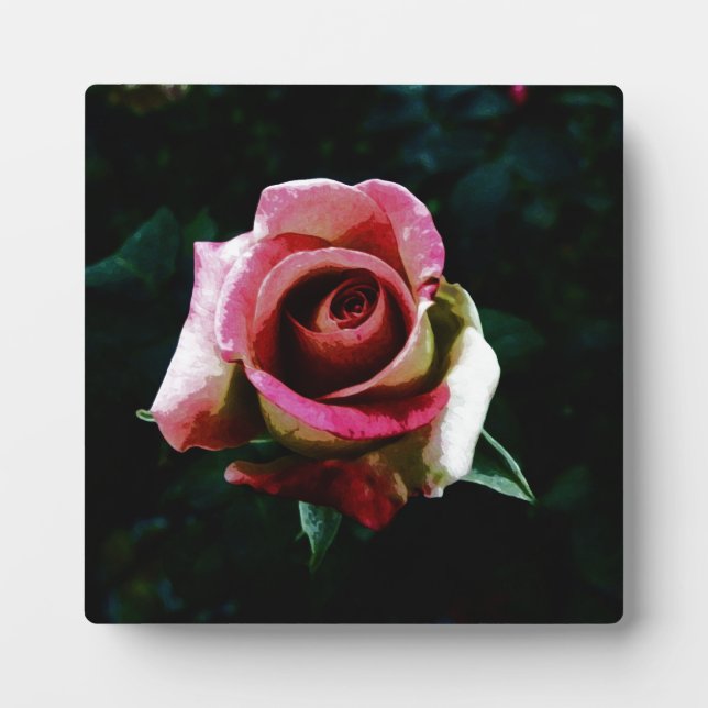Oil Painted Rose Plaque (Front)