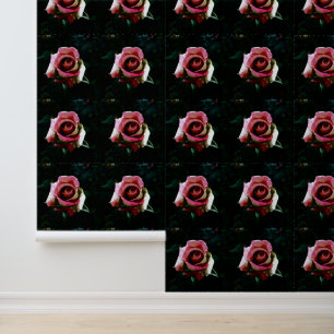 Oil Painted Rose Wallpaper