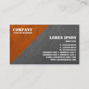 Oil Painted Triangular Corner - Orange and Grey Business Card