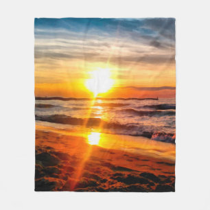 Oil painting. Acrylic artwork. Big size poster. Wa Fleece Blanket