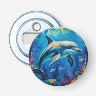 Oil Painting Dolphin Bottle Opener