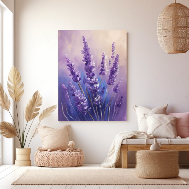 Oil-Painting Lavender Field Canvas Print (Creator Uploaded)