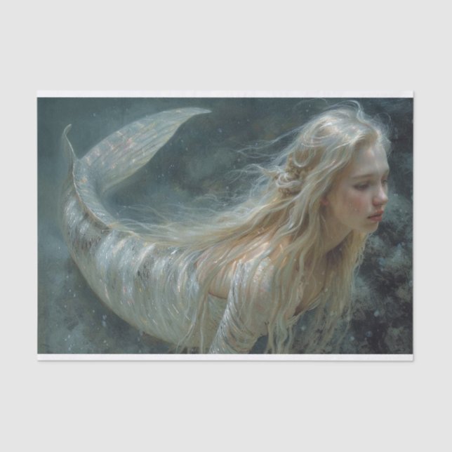 Oil Painting of a Mermaid Tissue Paper (Front)