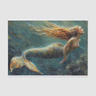Oil Painting of a Mermaid Tissue Paper