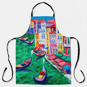  oil painting of beautiful Venice, Italy on canvas Apron