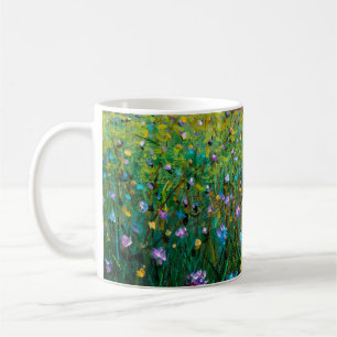  oil painting of flowers, beautiful field flowers  coffee mug