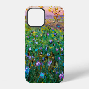 oil painting of flowers, beautiful field flowers iPhone 12 case