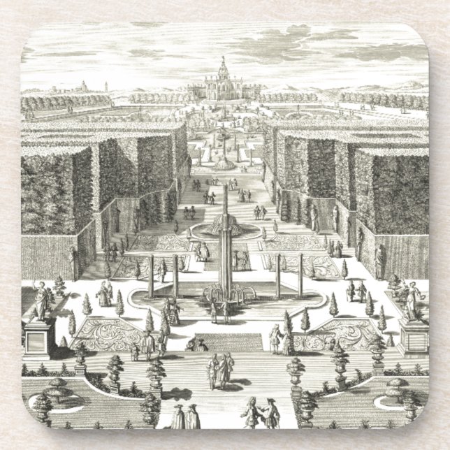 Oil Painting of Fountains at Garden of Versailles Coaster (Front)