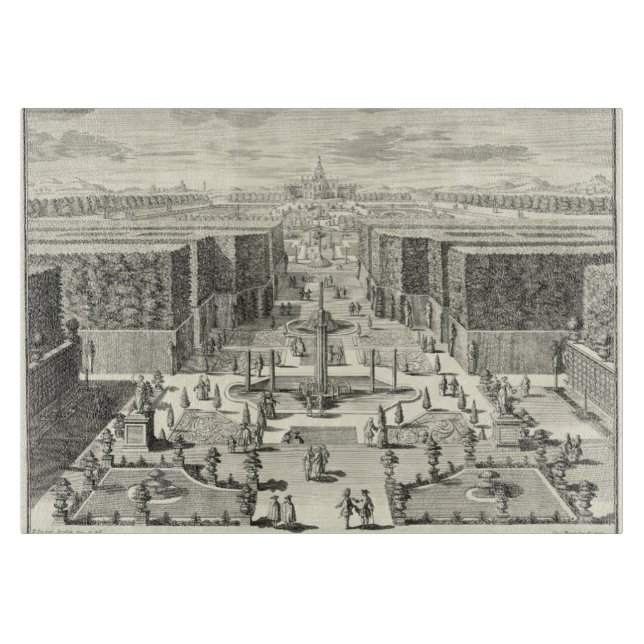Oil Painting of Fountains at Garden of Versailles Cutting Board (Front)