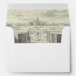 Oil Painting of Fountains at Garden of Versailles Envelope