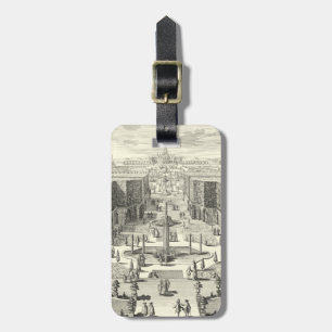 Oil Painting of Fountains at Garden of Versailles Luggage Tag