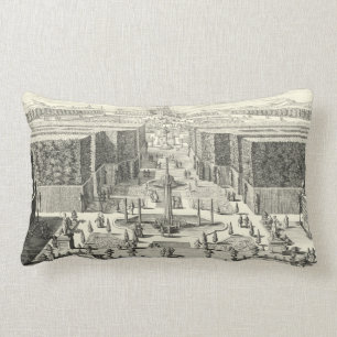 Oil Painting of Fountains at Garden of Versailles Lumbar Cushion