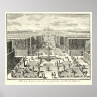 Oil Painting of Fountains at Garden of Versailles