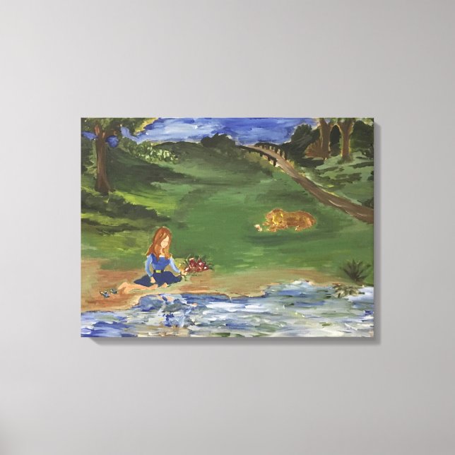 Oil Painting Original in print Day in The Park Sar (Front)