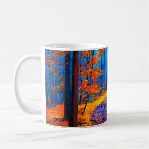 oil painting showing beautiful Autumn forest on c Coffee Mug
