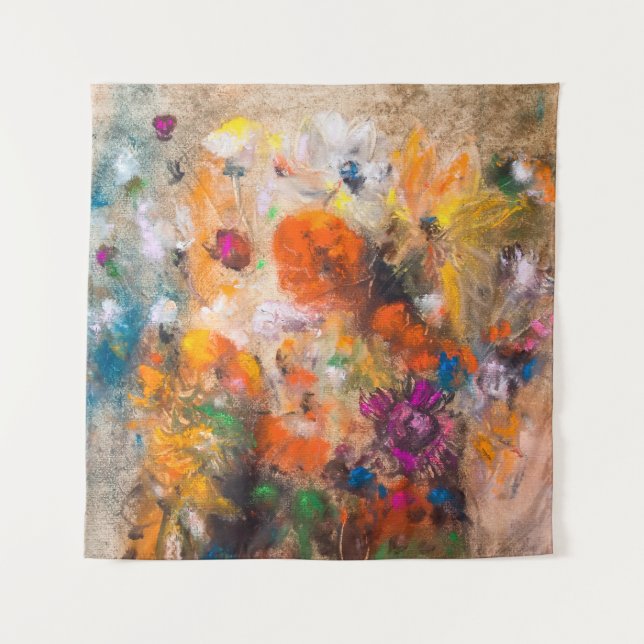  oil painting showing beautiful Autumn forest on c Tapestry (Front)