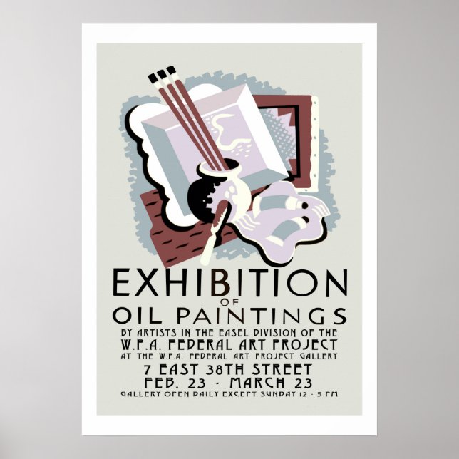 Oil Paintings Exhibition Poster (Front)