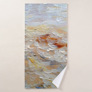 Oil paintings texture, fine artbackground,abstract bath towel