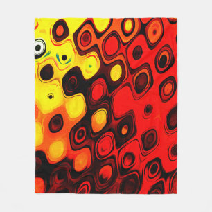 Oil pastel drawing. Abstract color background. Fin Fleece Blanket
