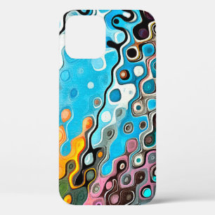 Oil pastel drawing. Abstract colour background. Fi iPhone 12 Case