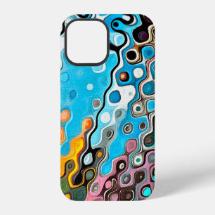 Oil pastel drawing. Abstract colour background. Fi iPhone 12 Case