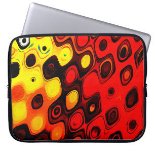 Oil pastel drawing. Abstract colour background. Fi Laptop Sleeve