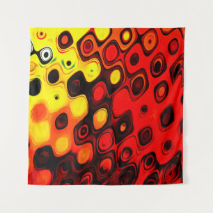 Oil pastel drawing. Abstract colour background. Fi Tapestry