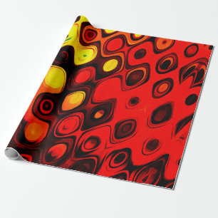 Oil pastel drawing. Abstract colour background. Fi Wrapping Paper