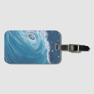 Oil pastel wave for phone case luggage tag