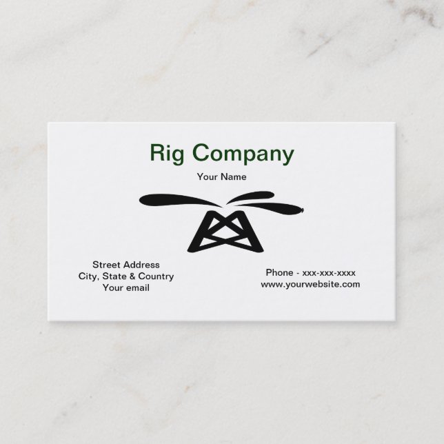 Oil Rig Business Card (Front)