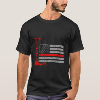 Oil Rig Flag Gift For Usa Oilfield Workers T-Shirt