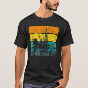 Oil Rig Oildrilling Retro Vintage Oilfield Worker  T-Shirt